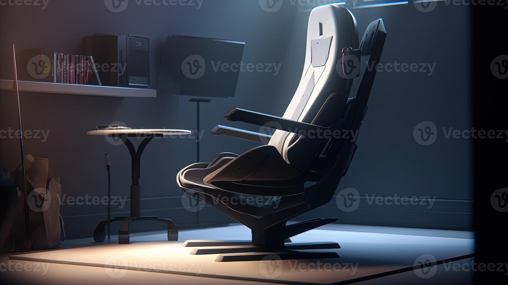 future seat of gamers, digital art illustration, photo