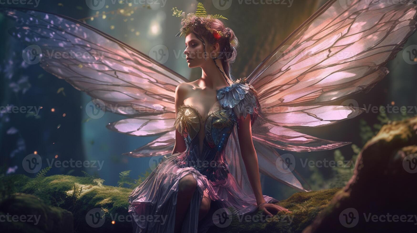fantasy fairy, digital art illustration, photo