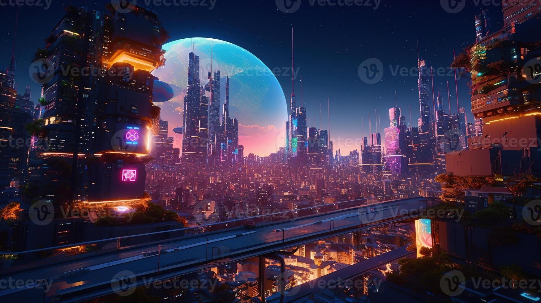 digital reality metaverse, digital art illustration, photo