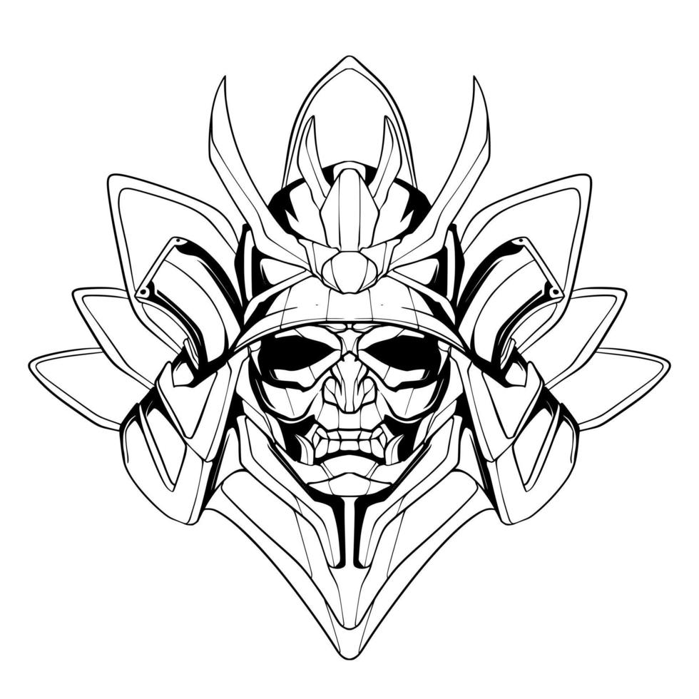 Samurai illustration art mascot logo vector