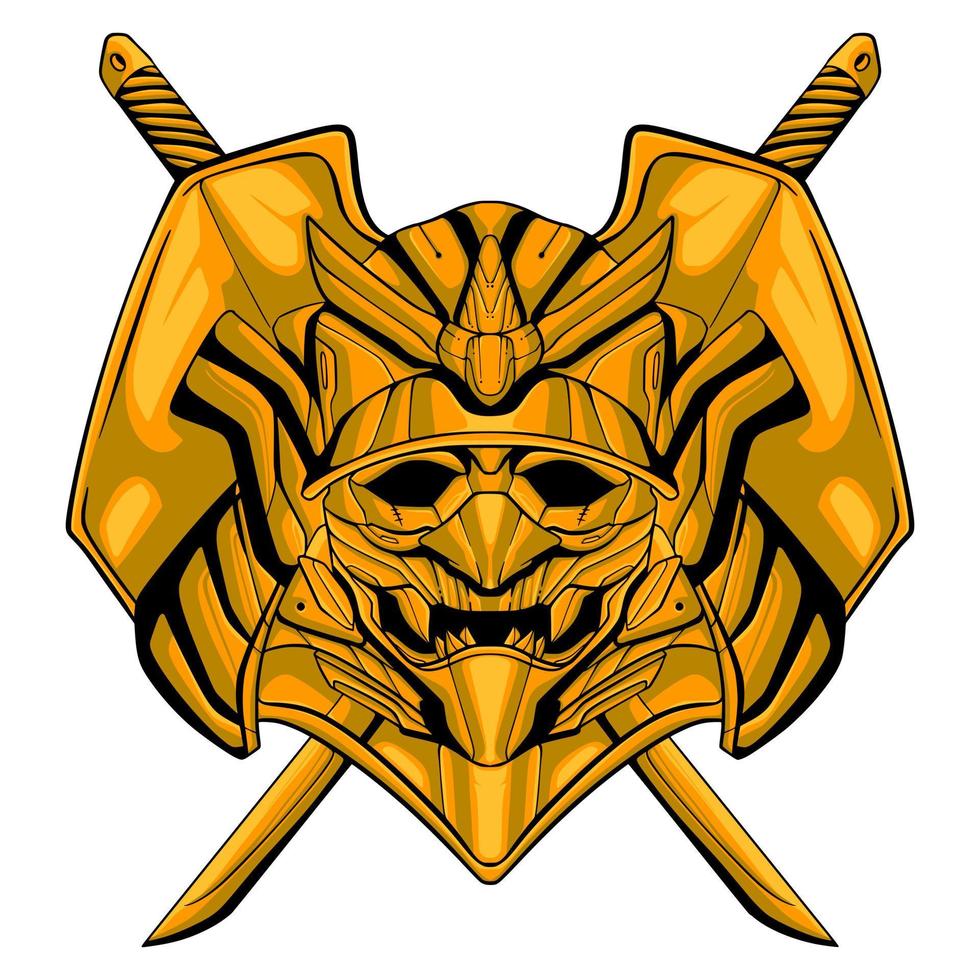 Samurai illustration art mascot logo vector