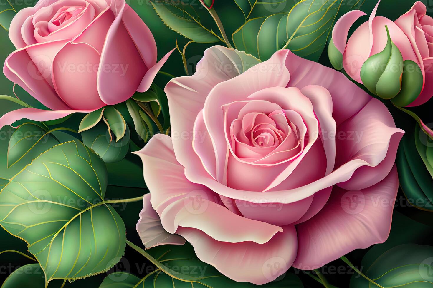 Background image of pink roses. photo
