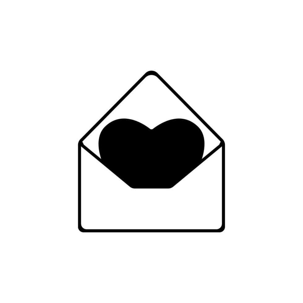 Valentine's day love letter and email icons design for lovers, couples. vector