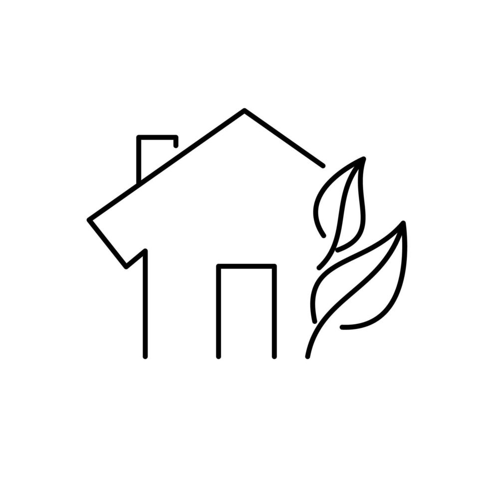 Global worning ecology symbol vector icon. Leaf and safe energy.