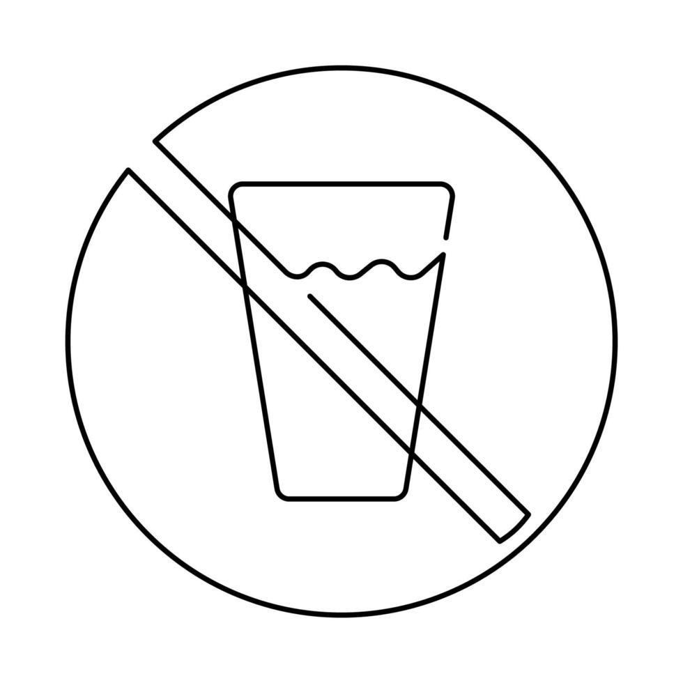 No drinking. islamic continuous line icon with thin line style, use for islamic event or pictogram assets, ramadhan kareem, ied mubarak. Islamic Line Art Icons Set. Ramadan Kareem Line Vector Icons.