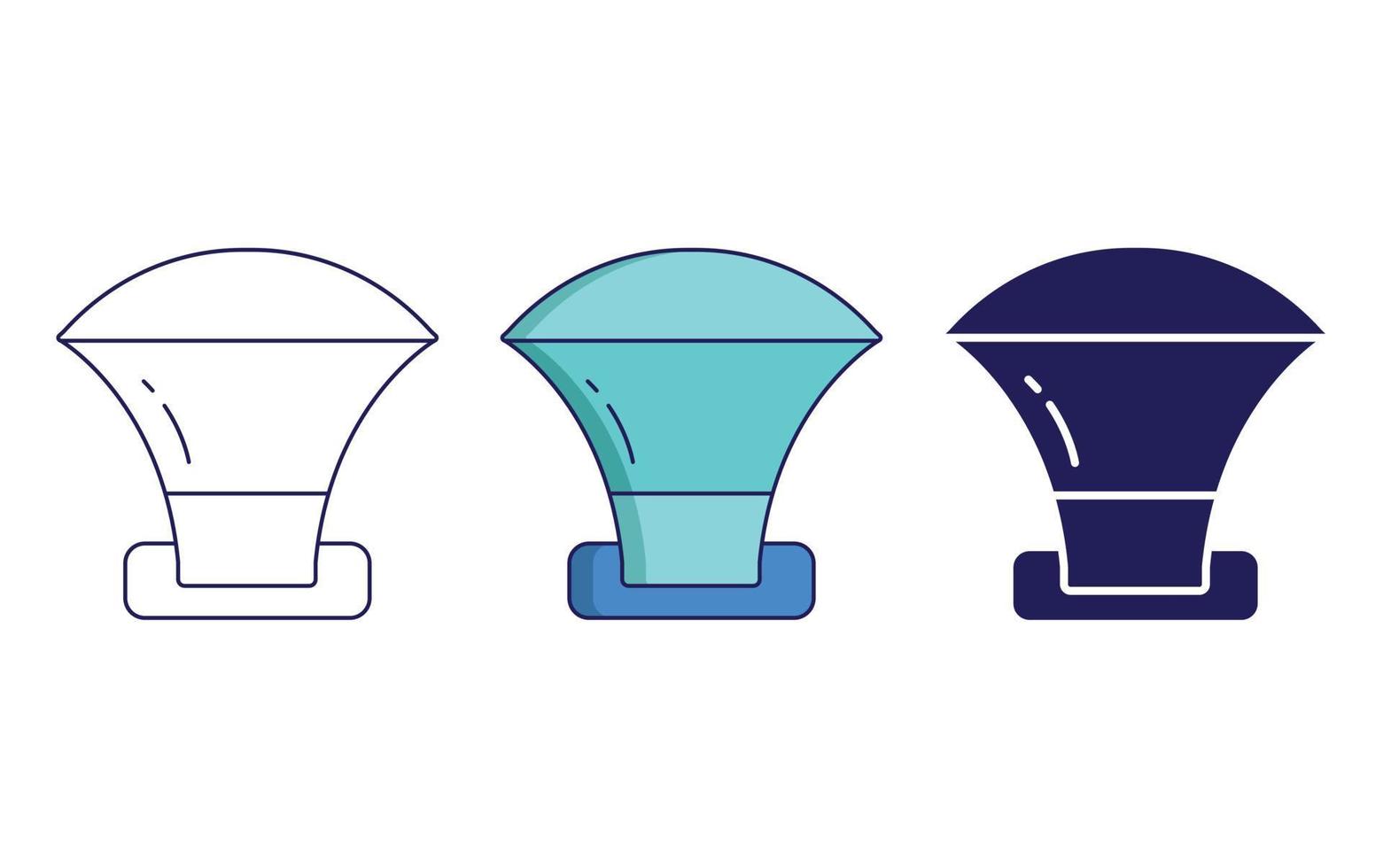 Outline Outdoor light icon vector