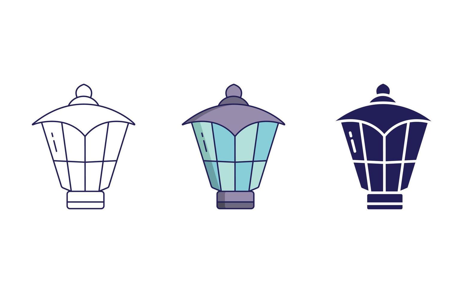 Outline Outdoor Light icon vector