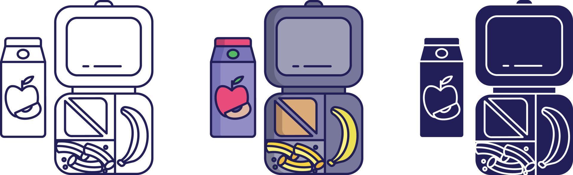 breakfast sandwich box vector icon