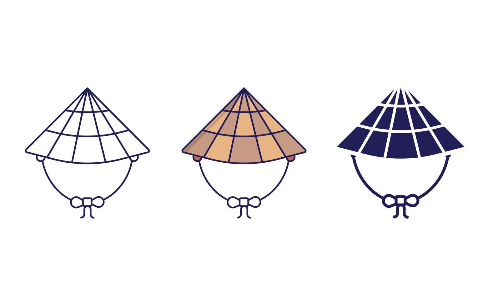Asian Hat vector icon