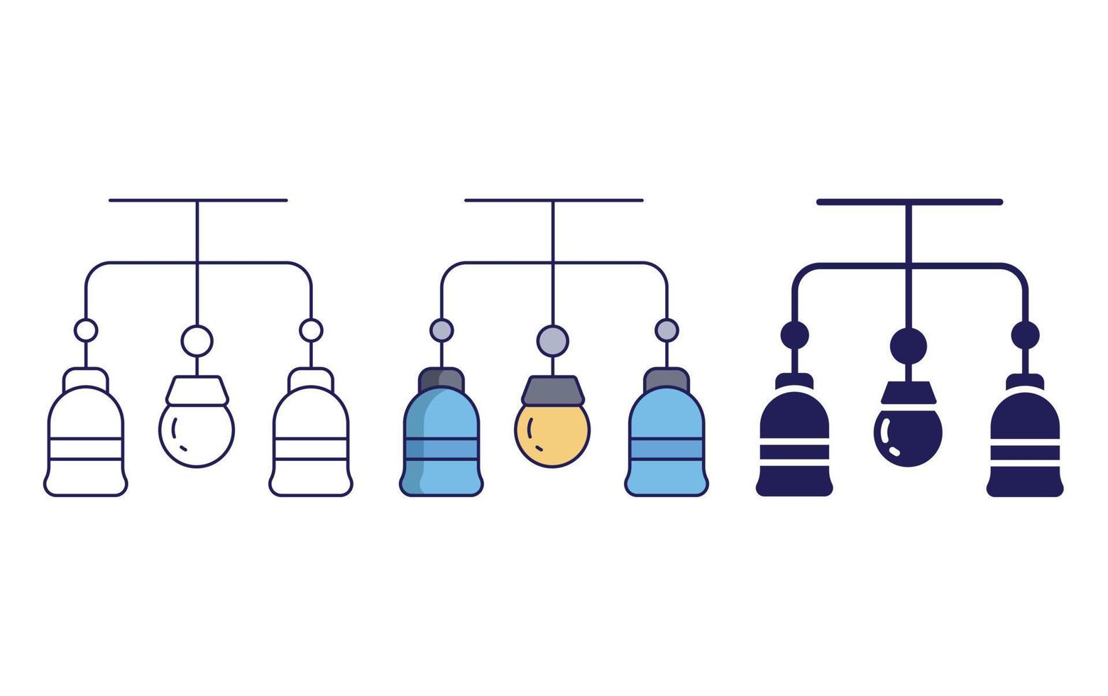 Outline Dining light icon vector