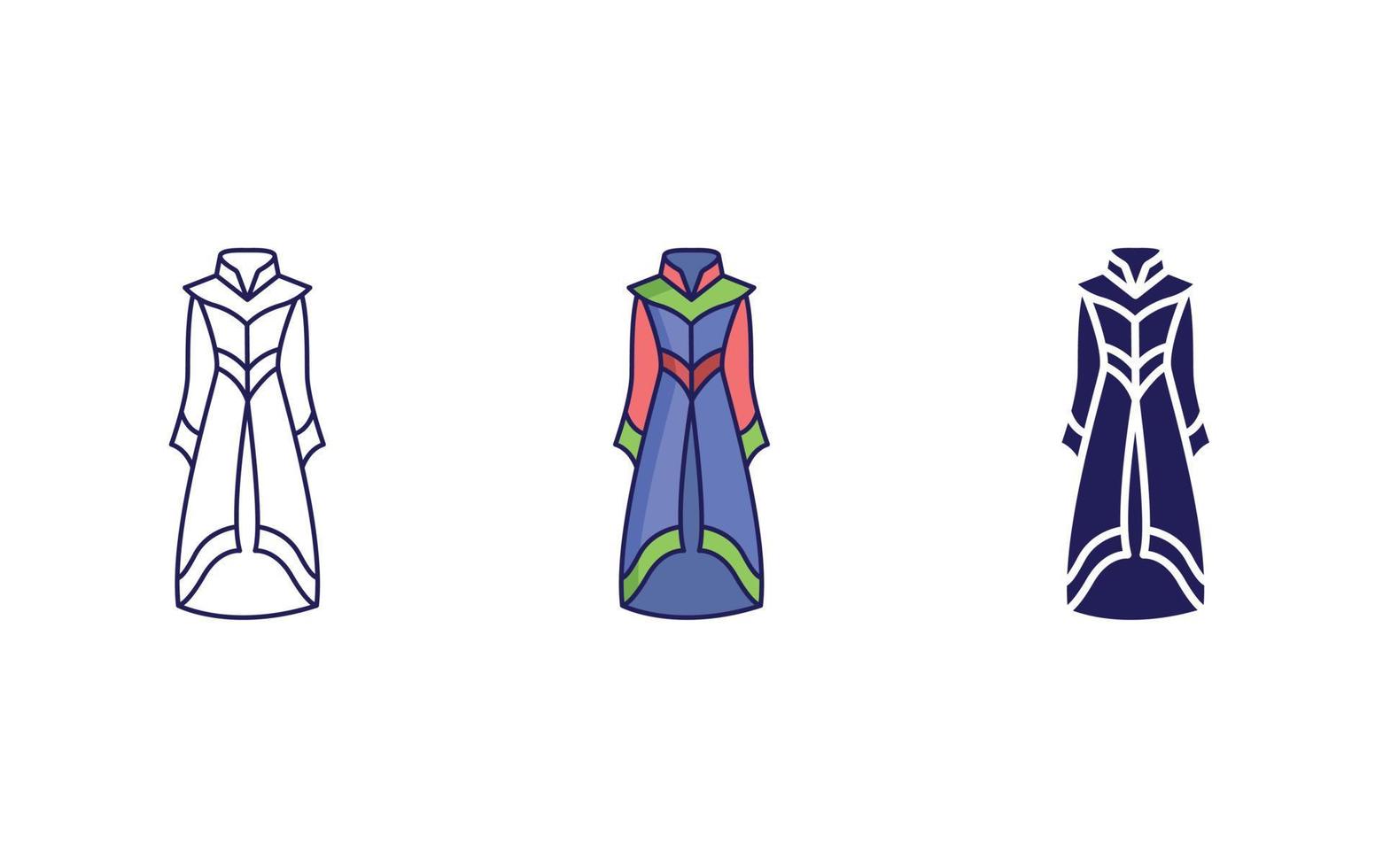 Wizard Robe icon vector