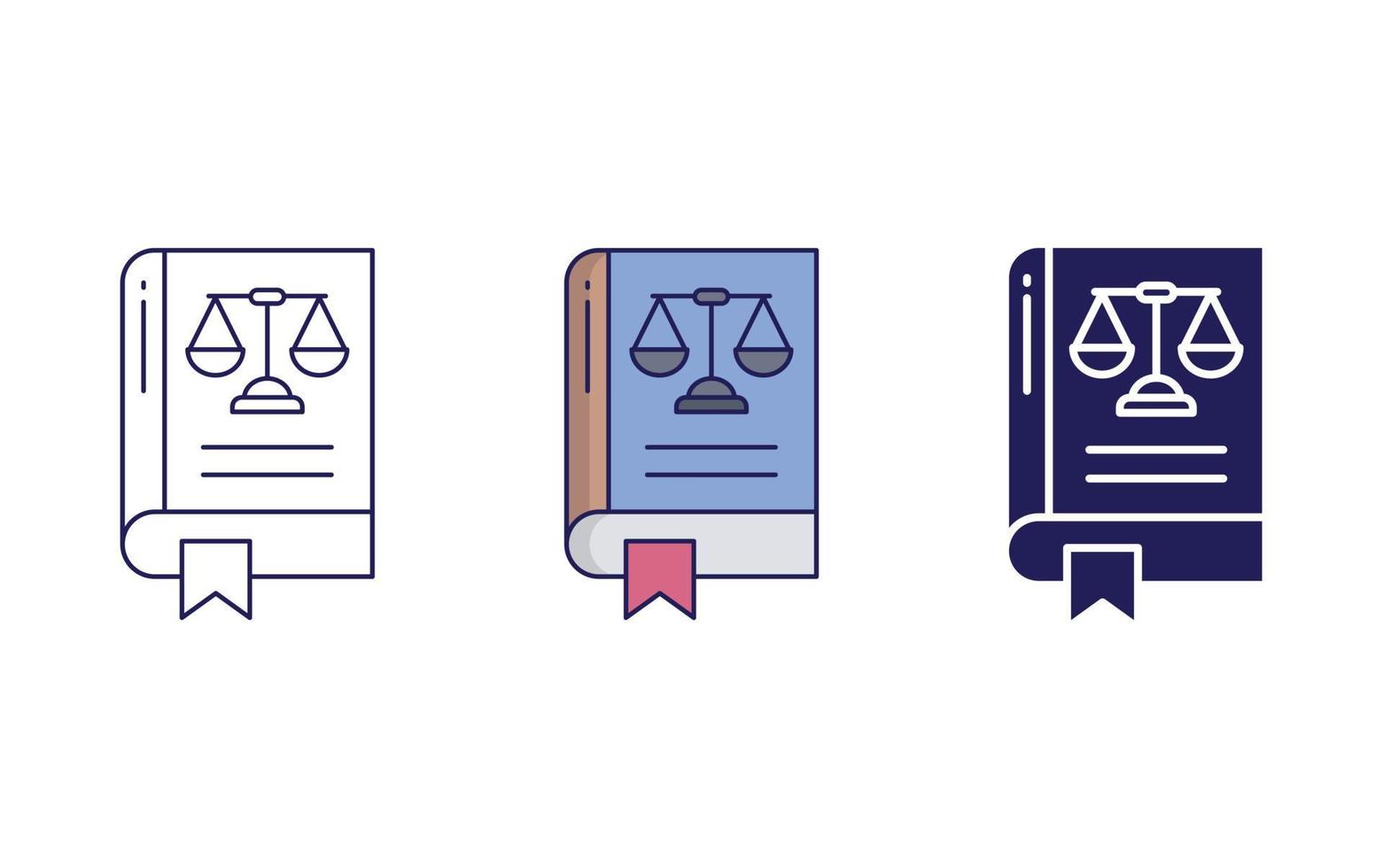 juicio libro vector icono