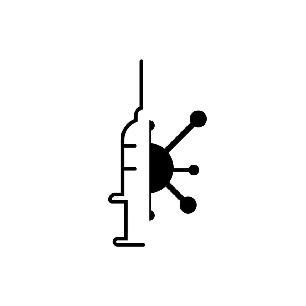 vector icon for health, pandemic vaccine, virus, mecine and syringe.