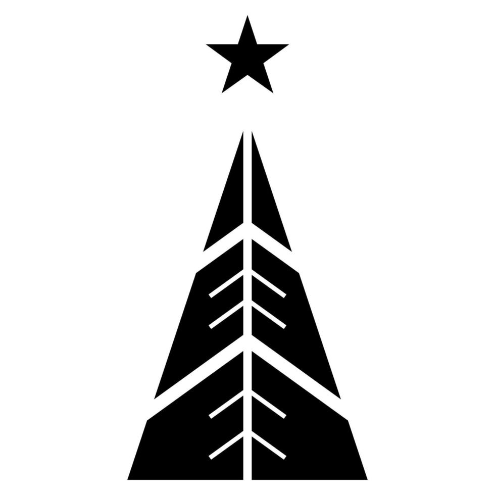 Navidad árbol contorno icono, vector sencillo línea signo. contento nuevo año fiesta diseño.