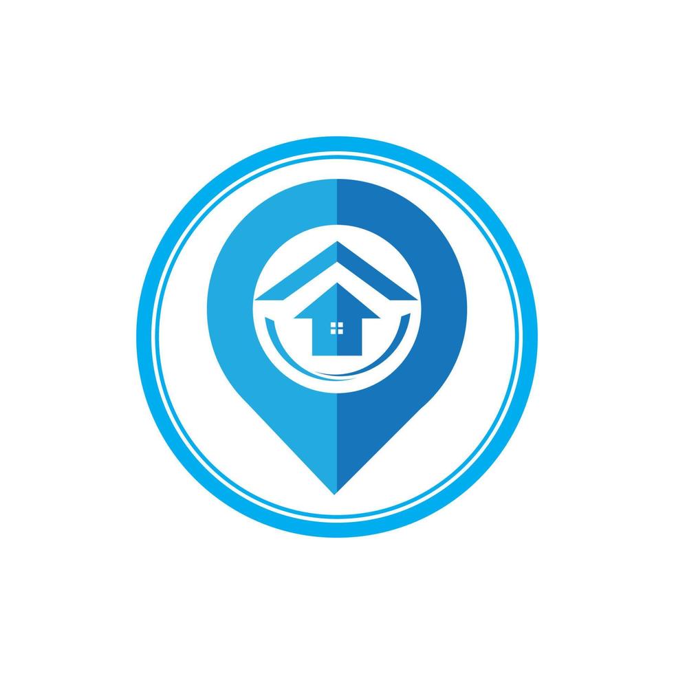 un casa ubicación logo, hogar ubicación, alfiler casa logo vector