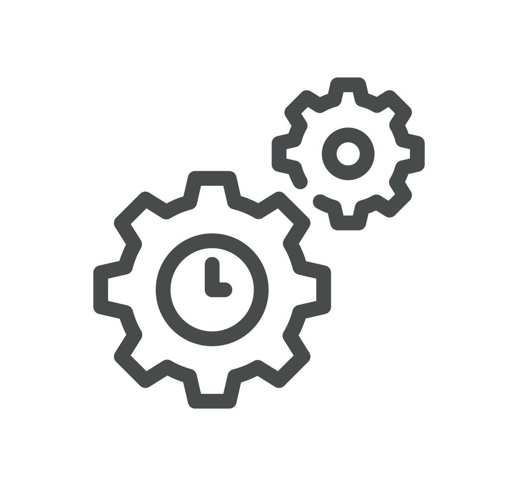 Time related icon outline and linear vector. vector