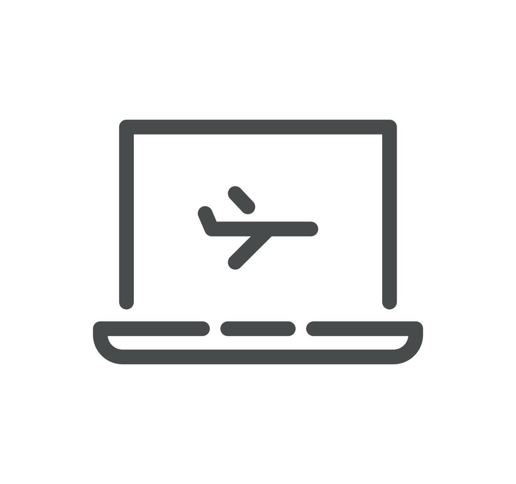 Airport related icon outline and linear vector. vector
