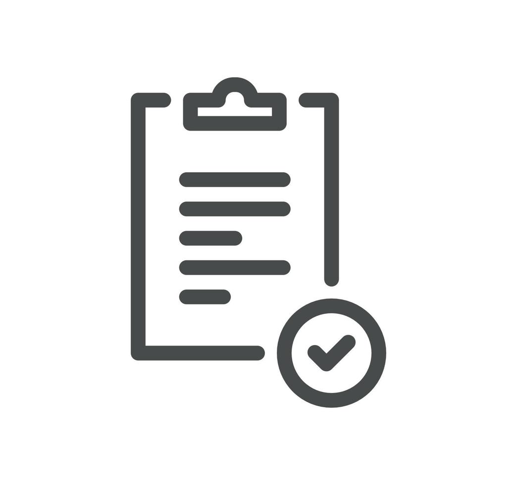 Clipboard related icon outline and linear vector. vector