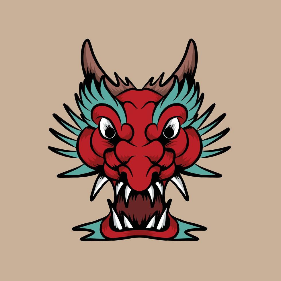 vector monster head illustration suitable for branding needs and so on
