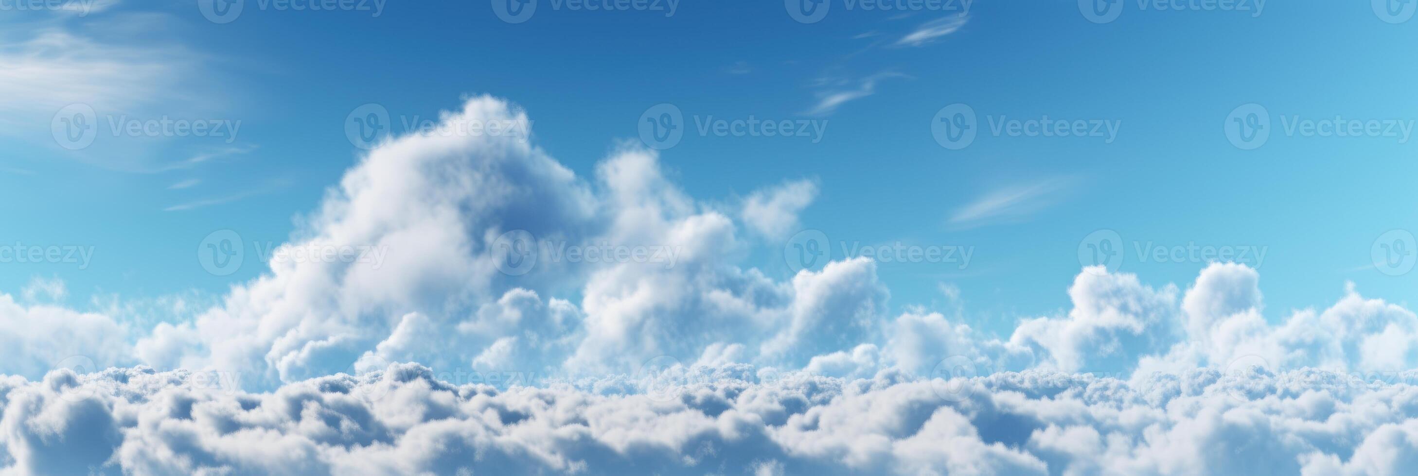 Blue sky with cloud background, Beautiful sky for summer time. photo