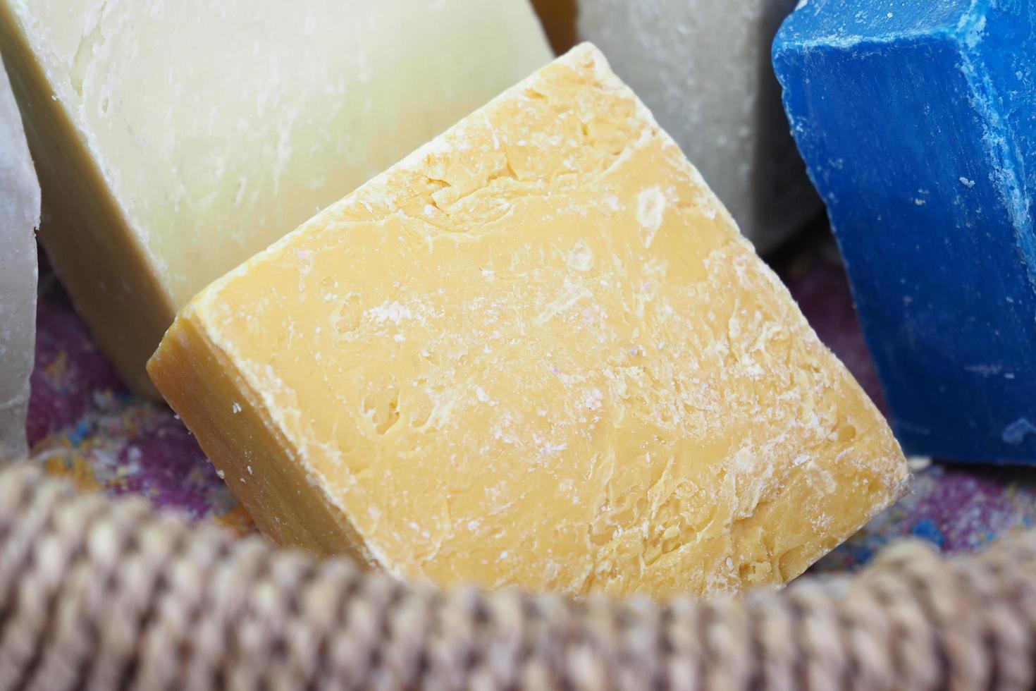 Homemade natural soap bar on black background 23146862 Stock Photo at