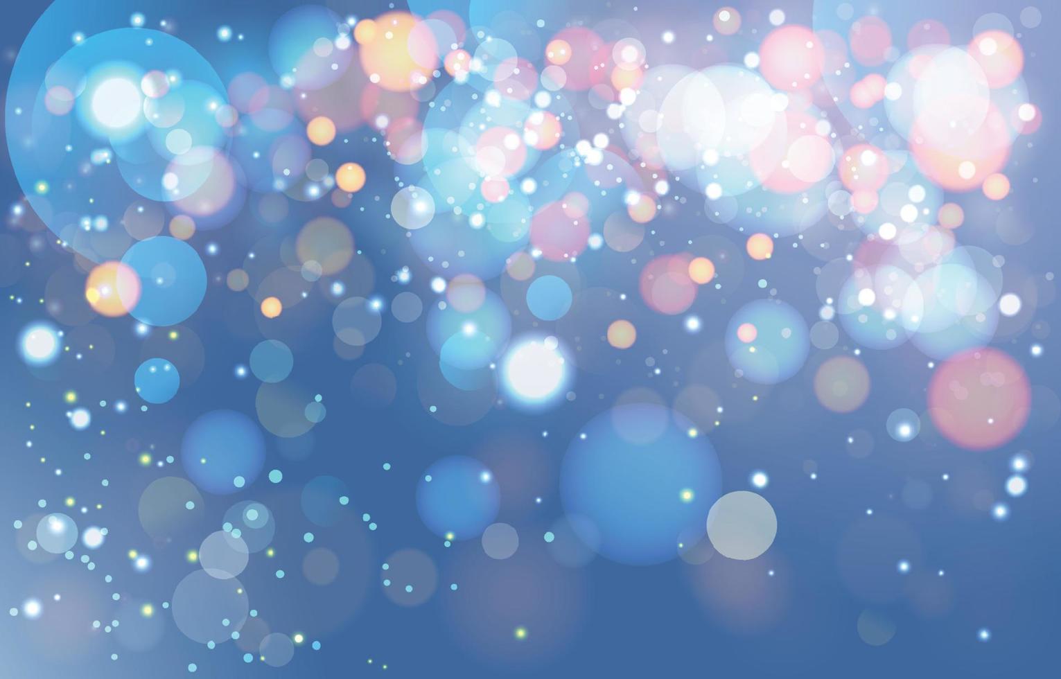 Blue Sparkling Bokeh Background vector