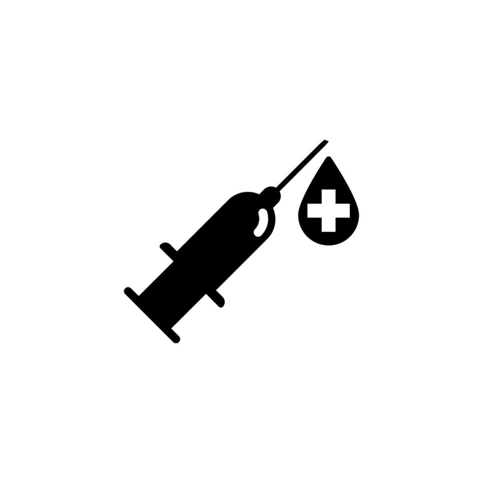 vector medical icon, pandemic vaccine and syringe, antiviral vaccine, corona.