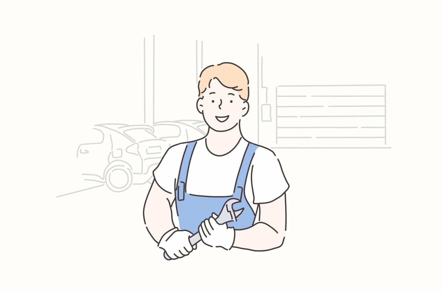 Maintenance, Assistance, Repair, Service concept vector
