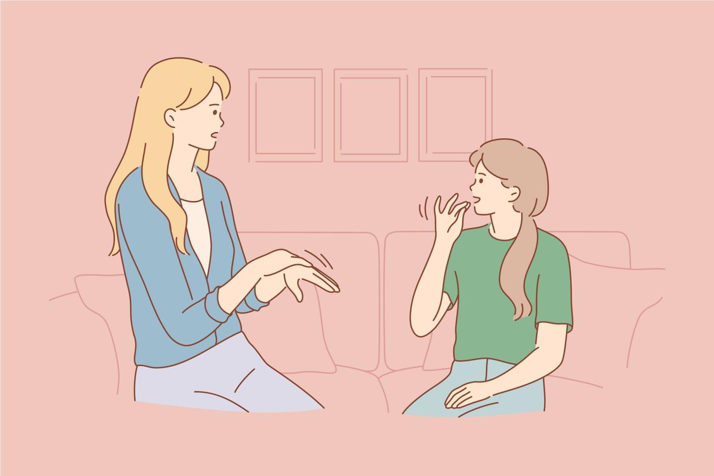 Disability, education, teaching, study, communication concept vector