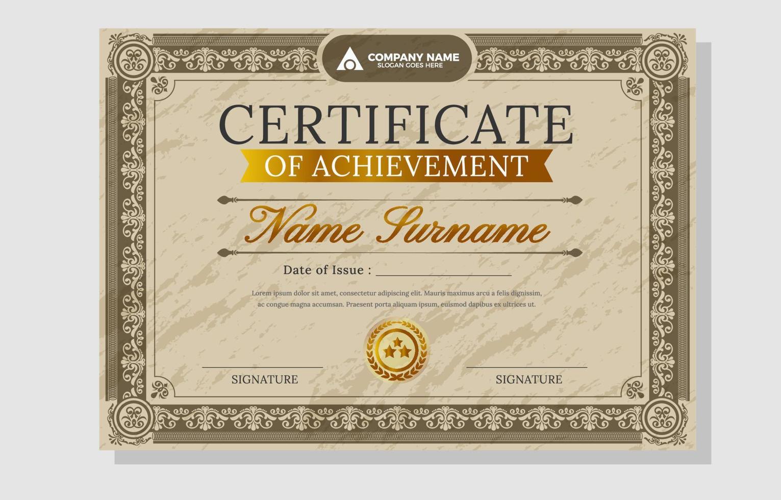 Classic Certificate Template vector