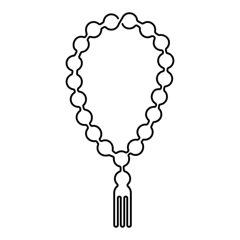 Rosary, cotinuous line icons associated with Ramadan. Symbols such as charity and other islamic and ramadan related objects are included in this set. vector icon with editable stroke.