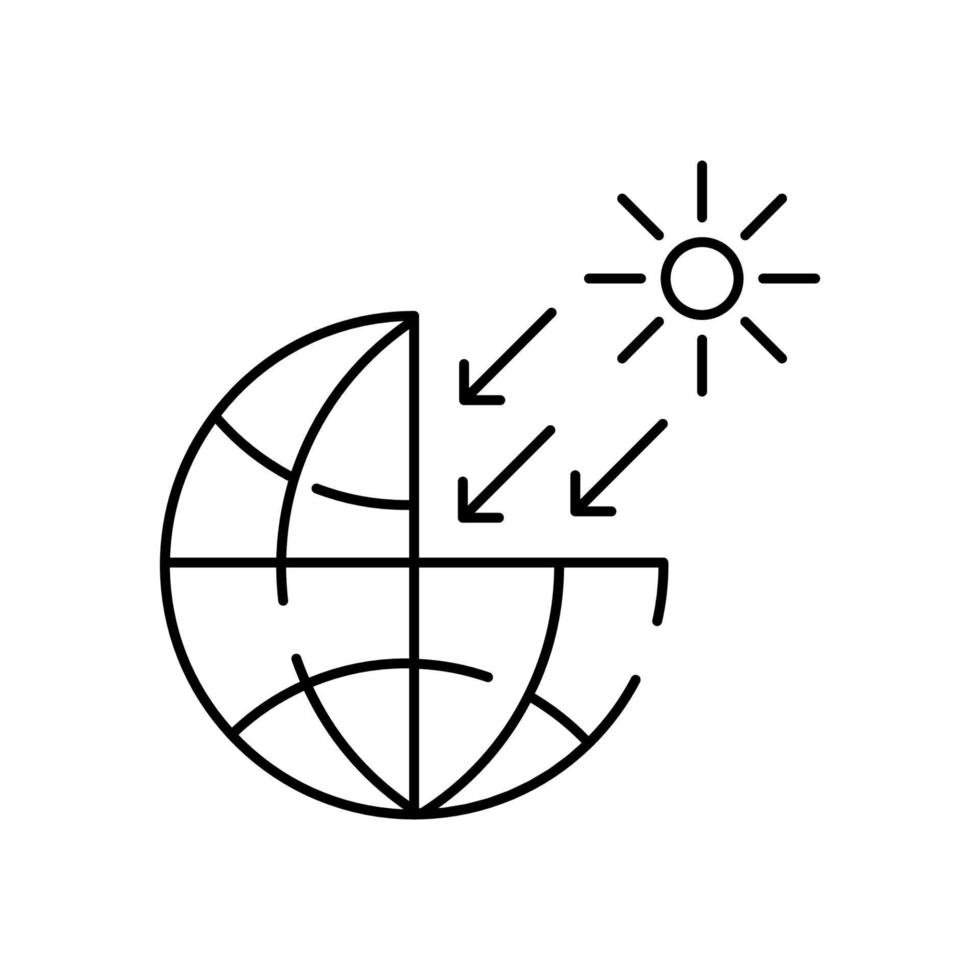 global warning icon vector eps10. Earth warming.