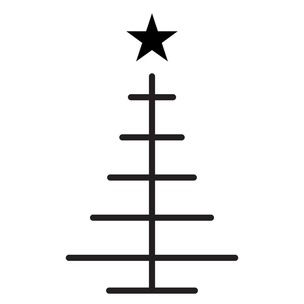 Classic Christmas Trees icon. Vector happy new year party design.