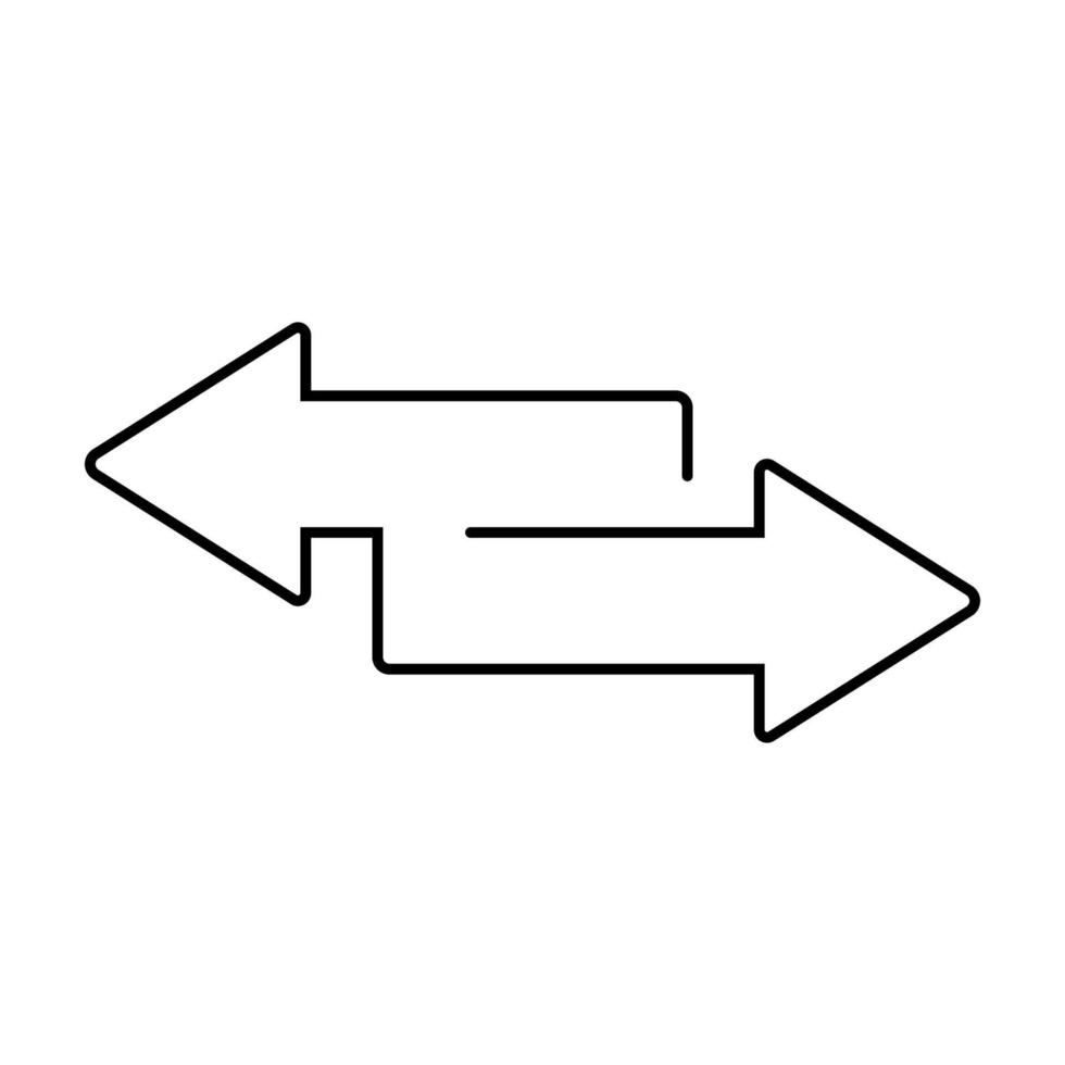 continuous thin line icon of directions vector. vector