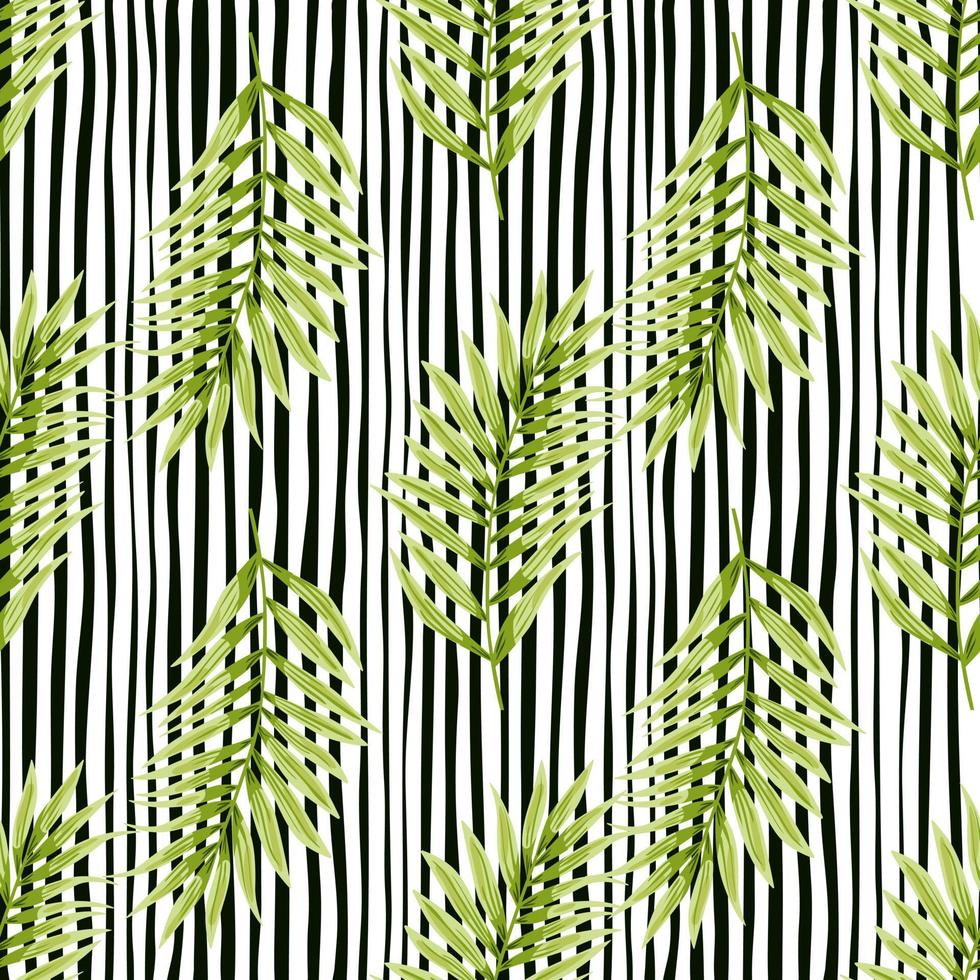 Abstract exotic plant seamless pattern. Tropical palm leaves pattern. Fern leaf wallpaper. Botanical texture. Floral background. vector