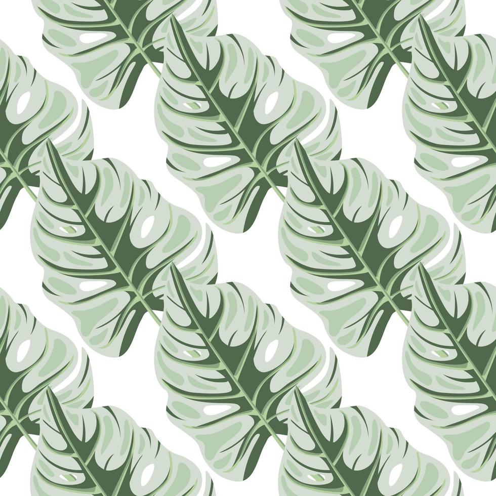 Stylized tropical pattern, palm leaves floral background. Abstract exotic plant seamless pattern. Botanical leaf wallpaper. vector