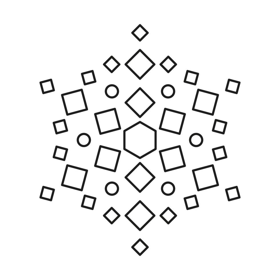 Vector snowflake icon. Winter snow ice and symmetrical. New Year or Christmas design.