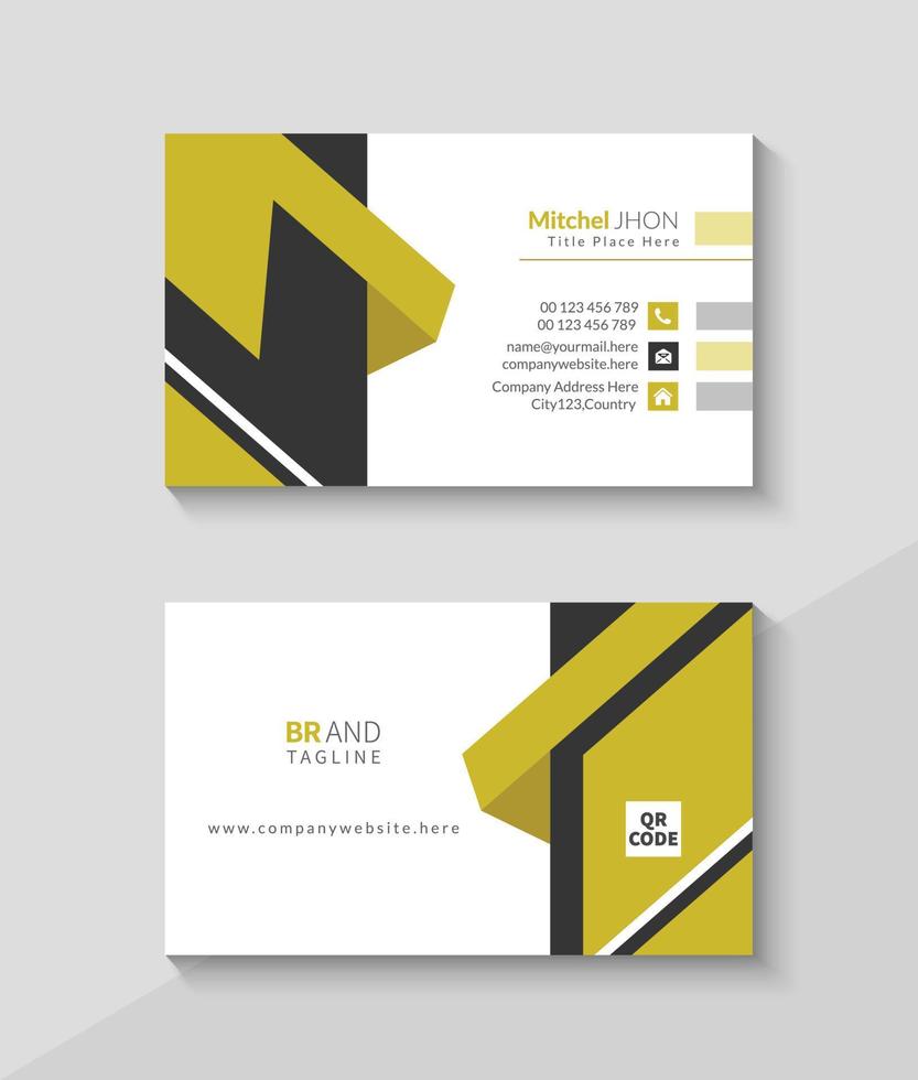 Abstract business card, Modern visit card, Corporate name card vector