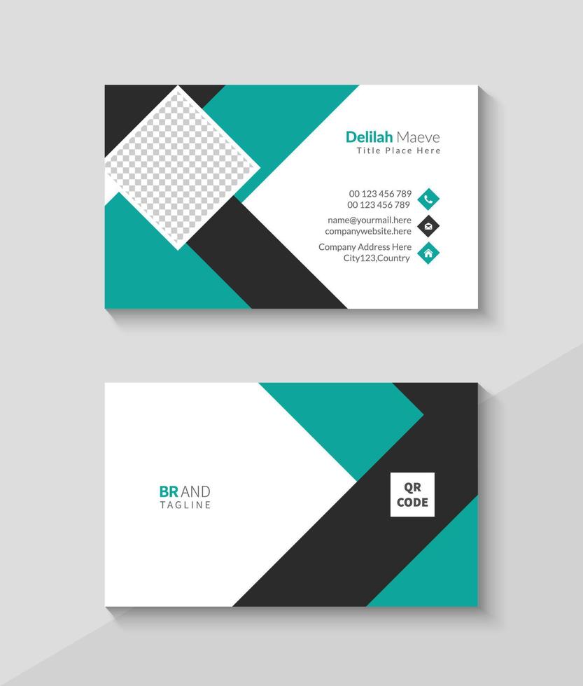 Modern and minimal business card design template vector