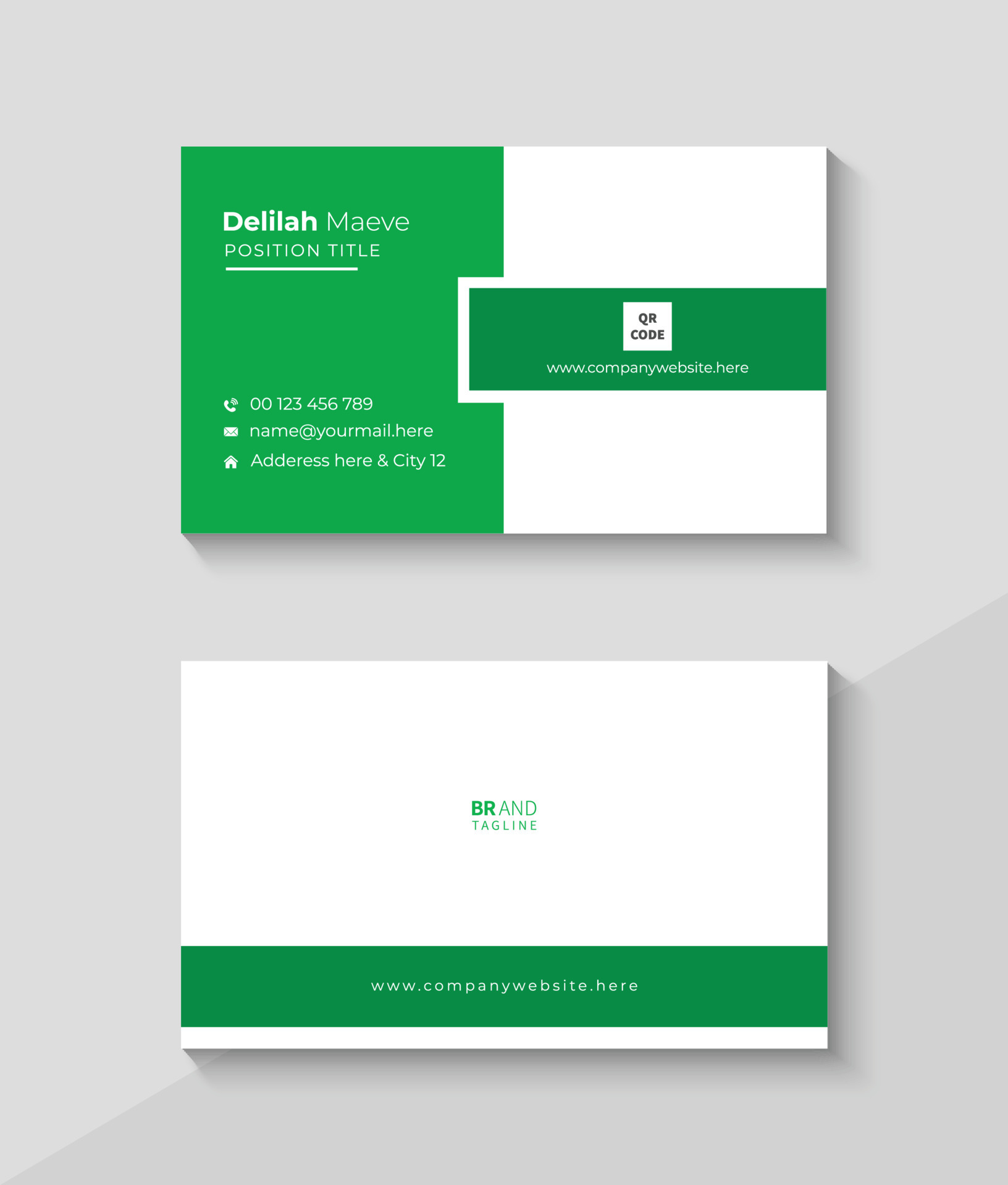 Clean and minimal business card, Modern name card design template