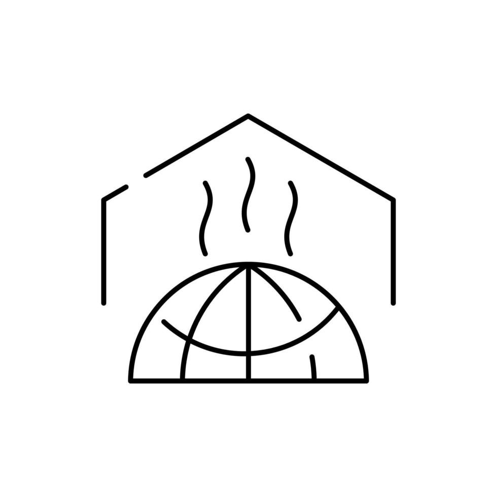 global warning icon vector eps10. Earth warming.