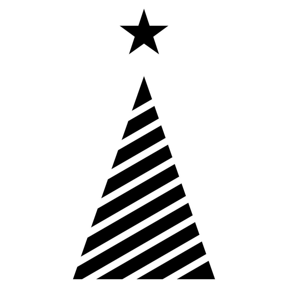 Christmas tree outline icon. linear style symbol, line sign. vector graphics. Icons as Xmas tree decoration with star, Coniferous forest, Spruce winter tree, Fir. Happy new year.
