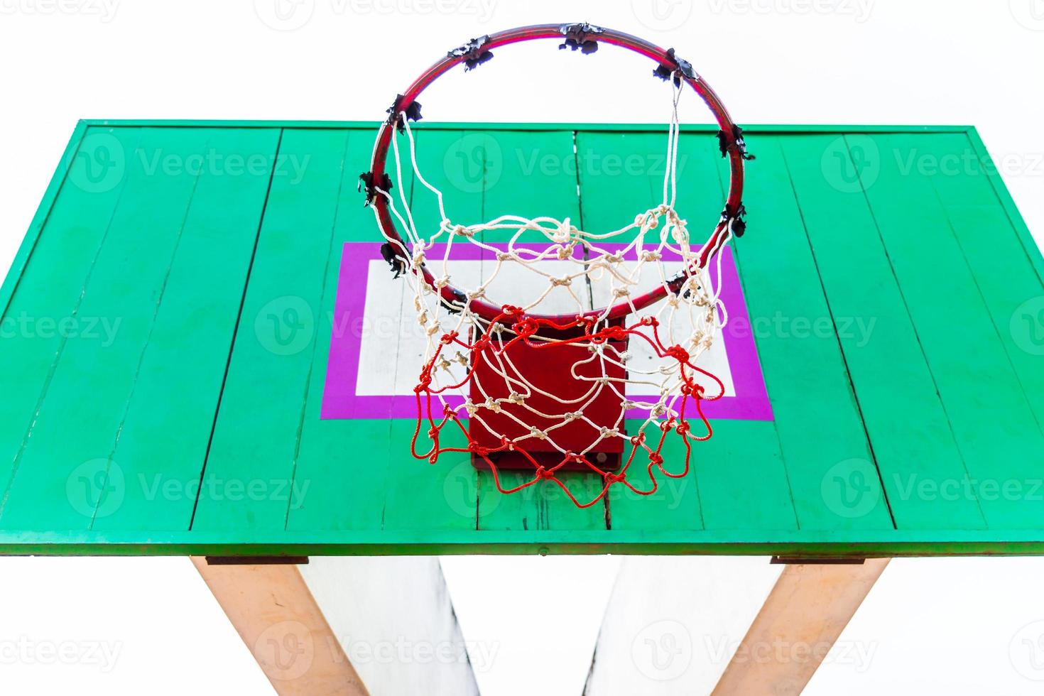 Old Wooden basketball hoop photo