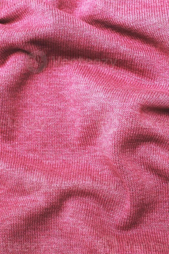 burgundy viva magenta wrinkled plush fabric background texture, soft material pattern photo