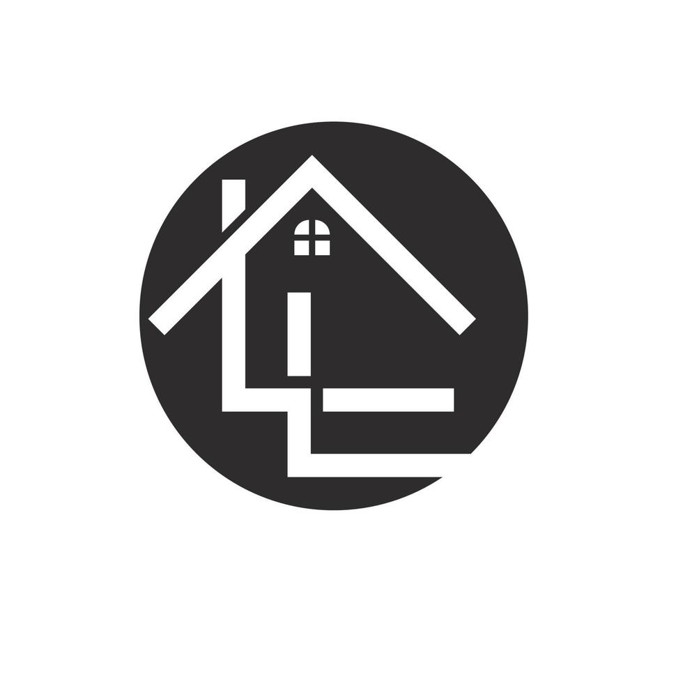 iconos de logotipo y símbolos de edificios de viviendas vector