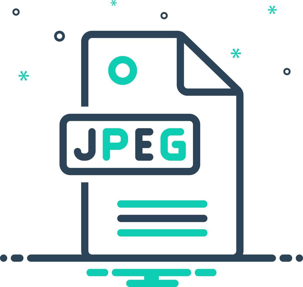 mix icon for jpeg vector