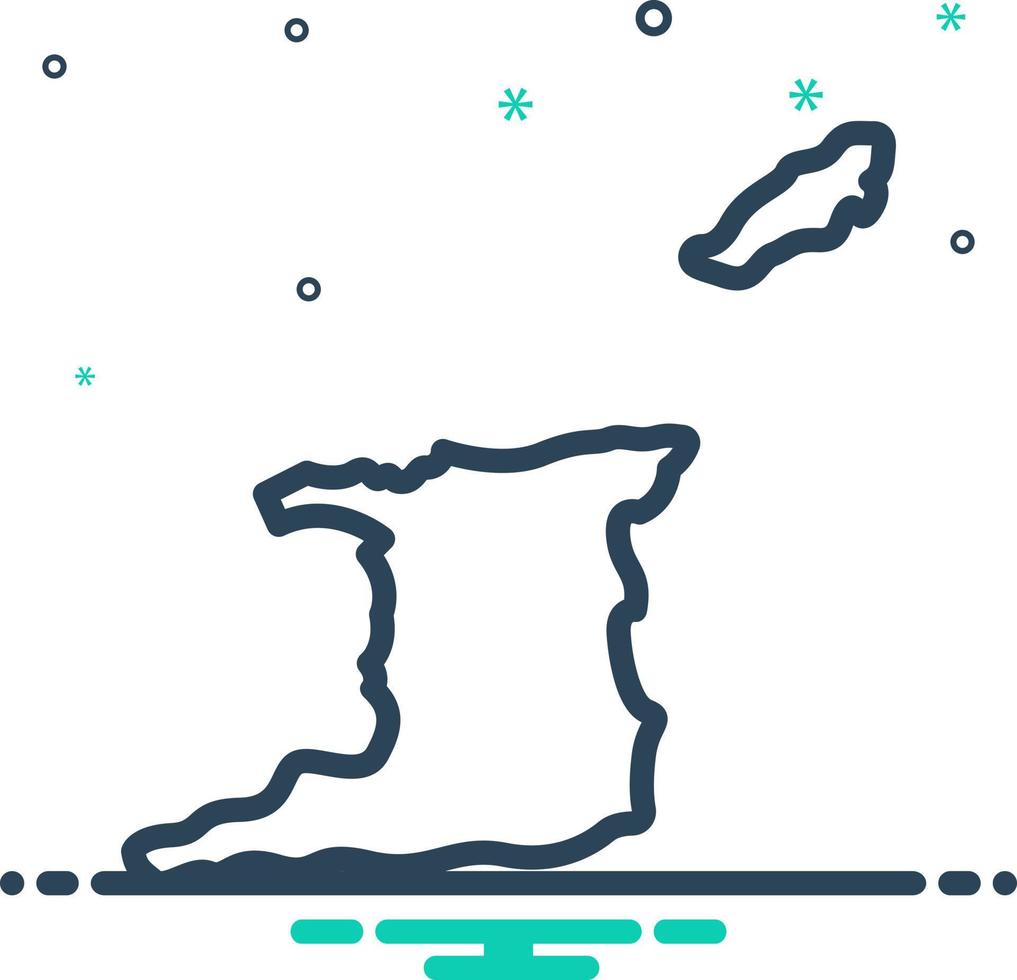 mix icon for trinidad vector