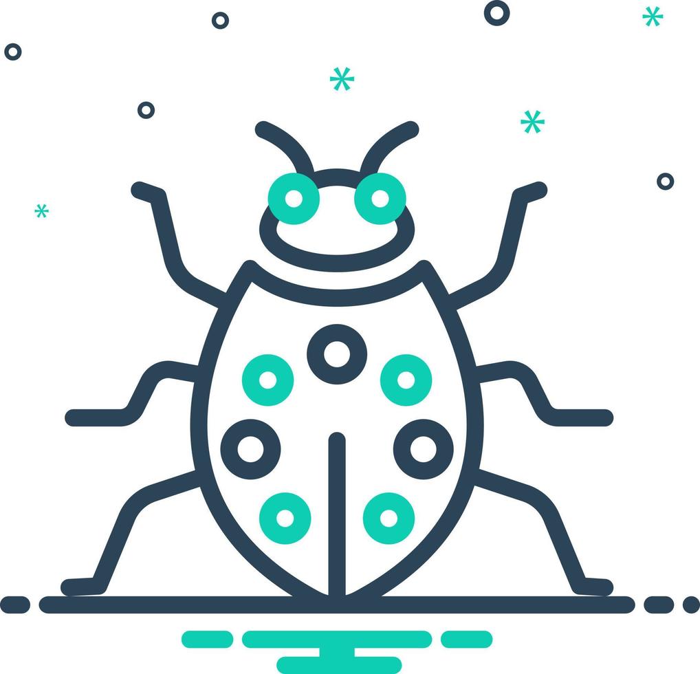mix icon for beetle vector