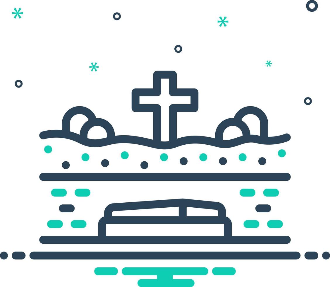 mix icon for buried vector