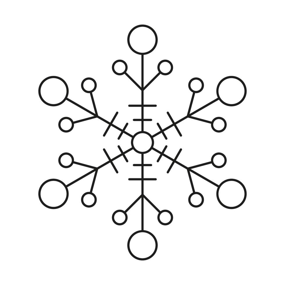 invierno copo de nieve icono. Navidad vector nieve hielo simétrico diseño.